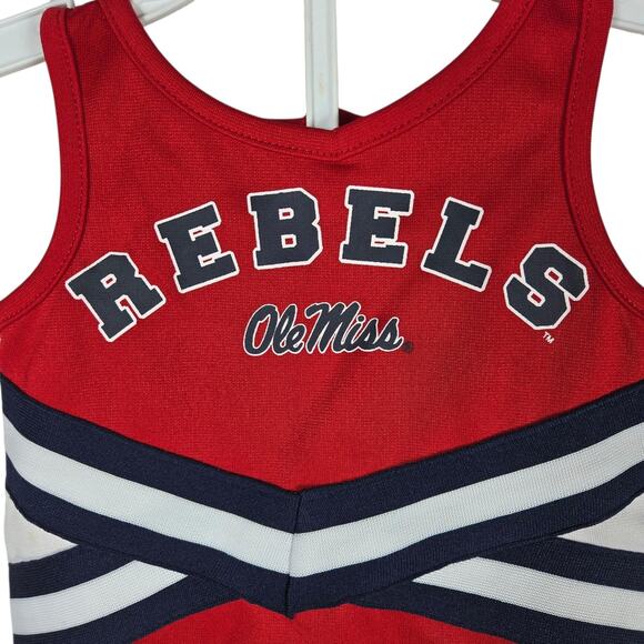 Ole Miss Rebels Cheerleading Outfit Toddler 2T Hotty Toddy College NCAA Pleated - Picture 2 of 12